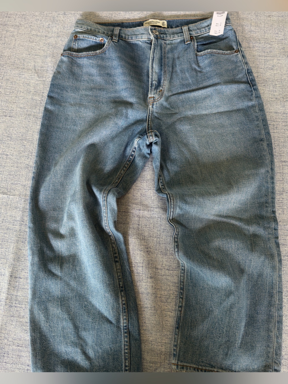 Abercrombie & Fitch Women's Straight-Leg Medium Wash Jeans